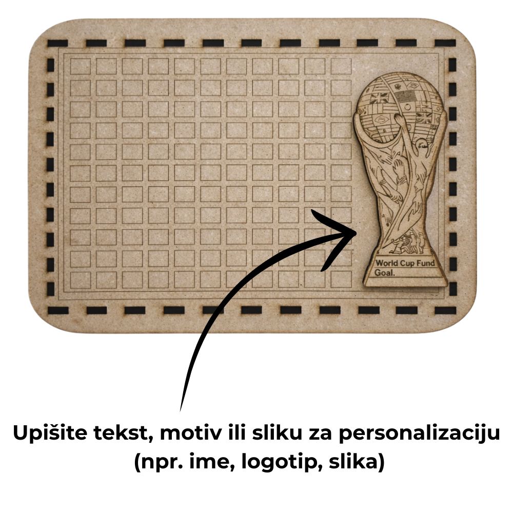 Drvena kasica kocka – personalizirani drveni poklon za štednju