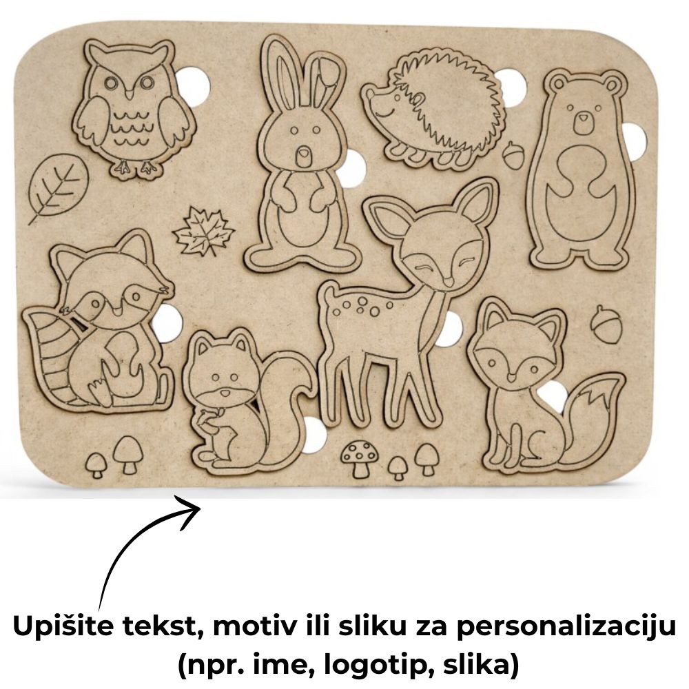 Drvena slagalica – Šumske životinje