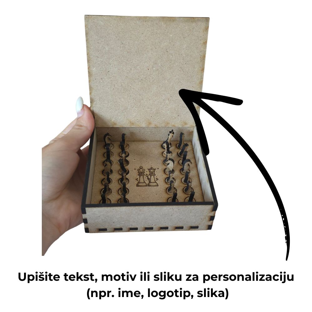 Drveni sklopivi šah – personalizirani poklon i klasična društvena igra