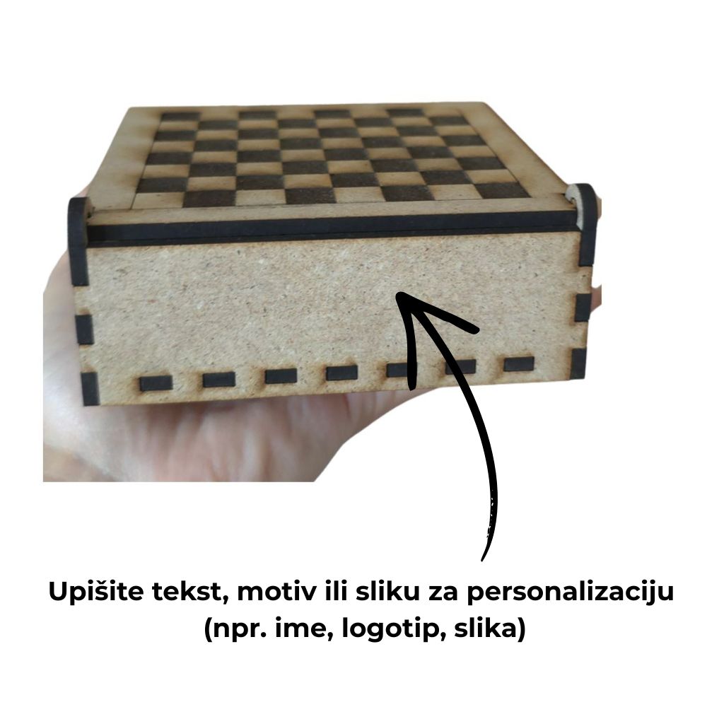 Drveni sklopivi šah – personalizirani poklon i klasična društvena igra
