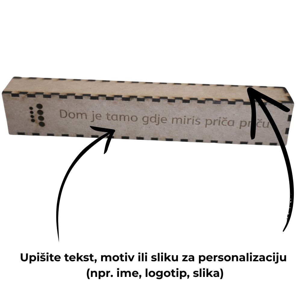 Kutija za mirisne štapiće od MDF drva – personalizirana graviranjem