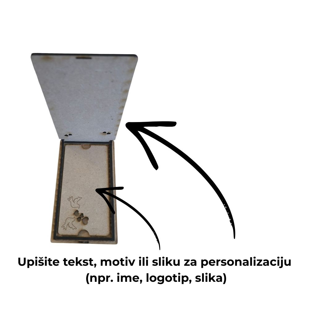Personalizirana kutija za zahvalnicu za vjenčanje