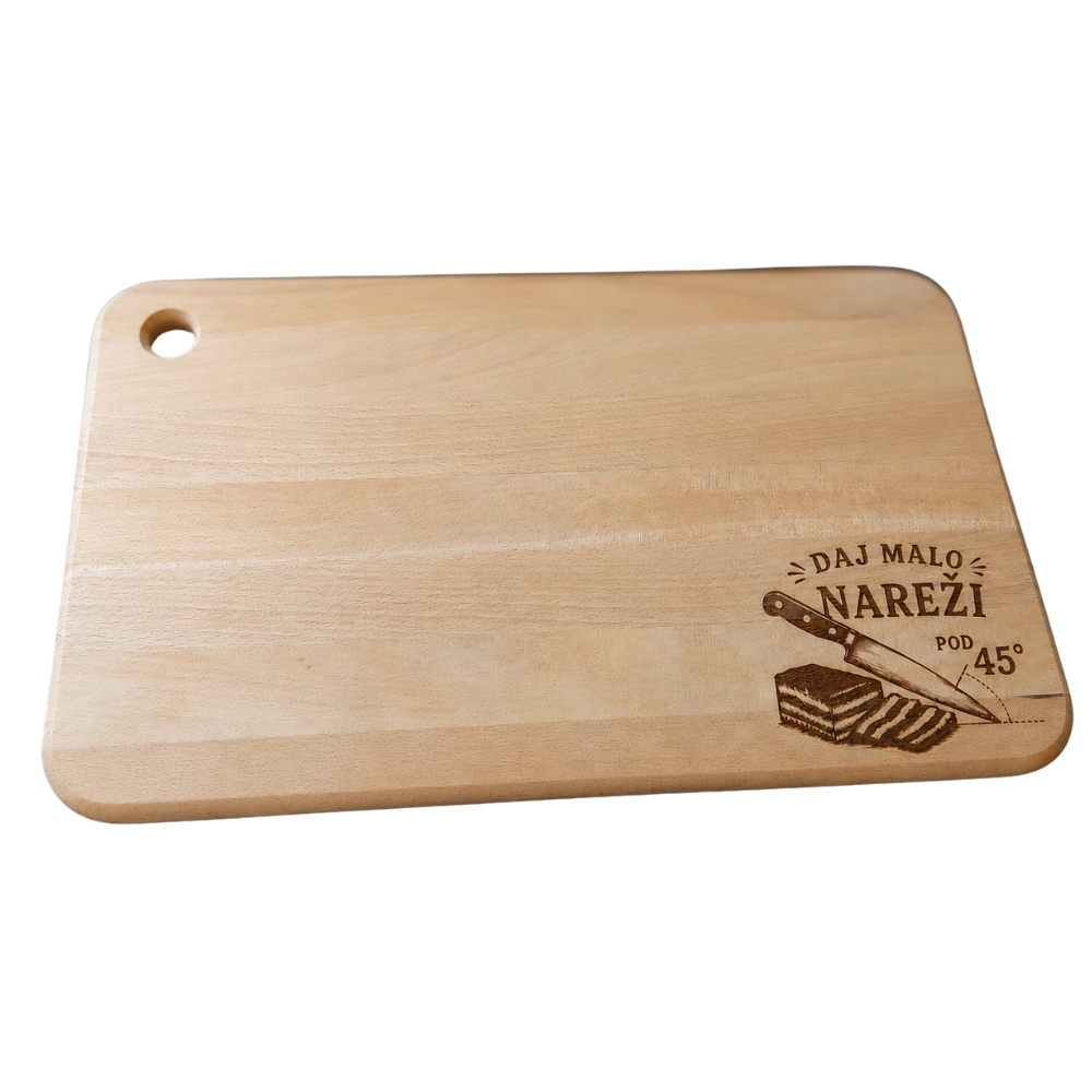 Velika personalizirana daska za rezanje i posluživanje – POD 45 (44,5 × 26,5 cm)