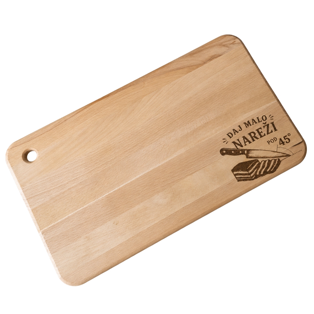 Velika personalizirana daska za rezanje i posluživanje – POD 45 (44,5 × 26,5 cm)