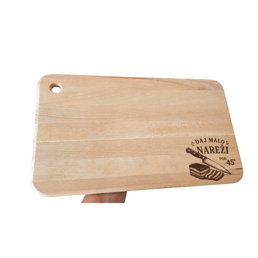 Velika personalizirana daska za rezanje i posluživanje – POD 45 (44,5 × 26,5 cm)