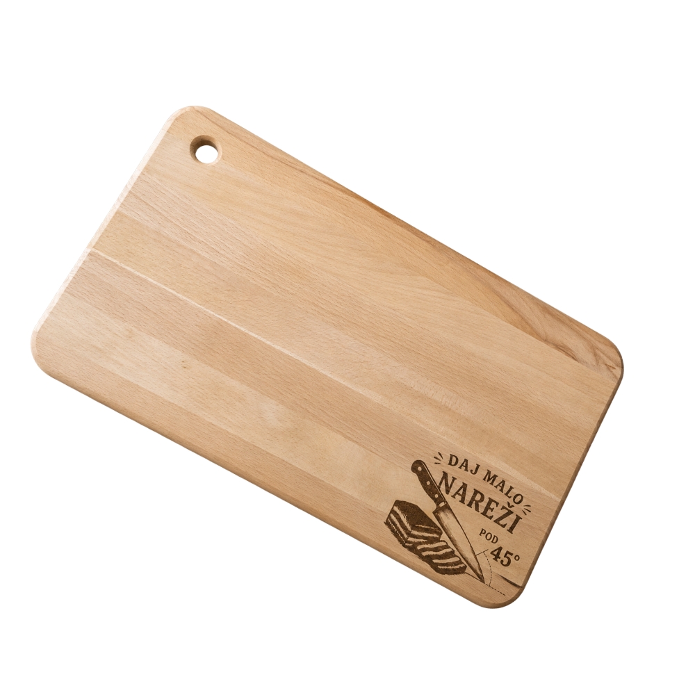 Velika personalizirana daska za rezanje i posluživanje – POD 45 (44,5 × 26,5 cm)